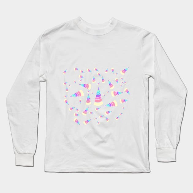 Unicorn horn pattern Long Sleeve T-Shirt by hedehede